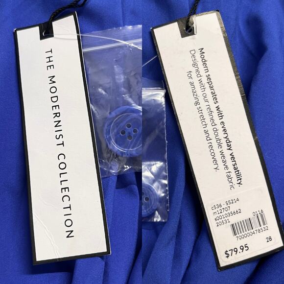 Lane Bryant Modernist Collection Blazer Jacket Royal Blue 28 Work New - Picture 8 of 10